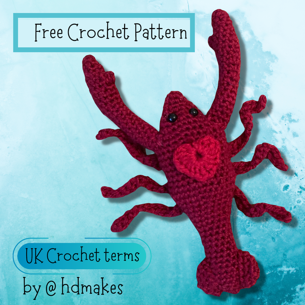 Free Lobster Crochet Pattern UK Terms hdmakes