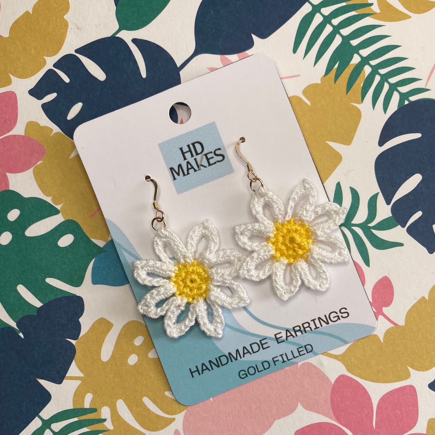 Daisy Crochet Earrings