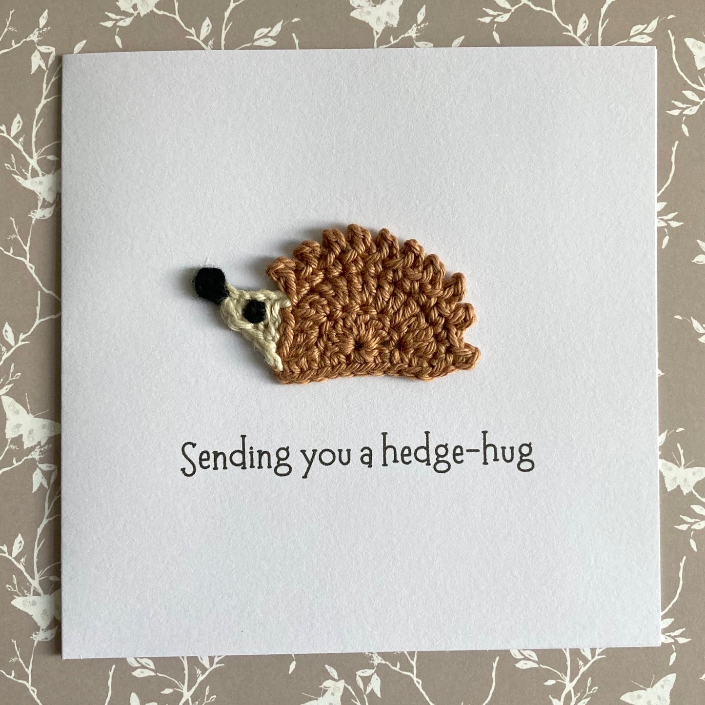 Hedgehog Crochet Card - Handmade Pun Card