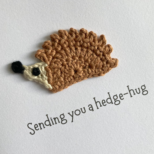 Hedgehog Crochet Card - Handmade Pun Card