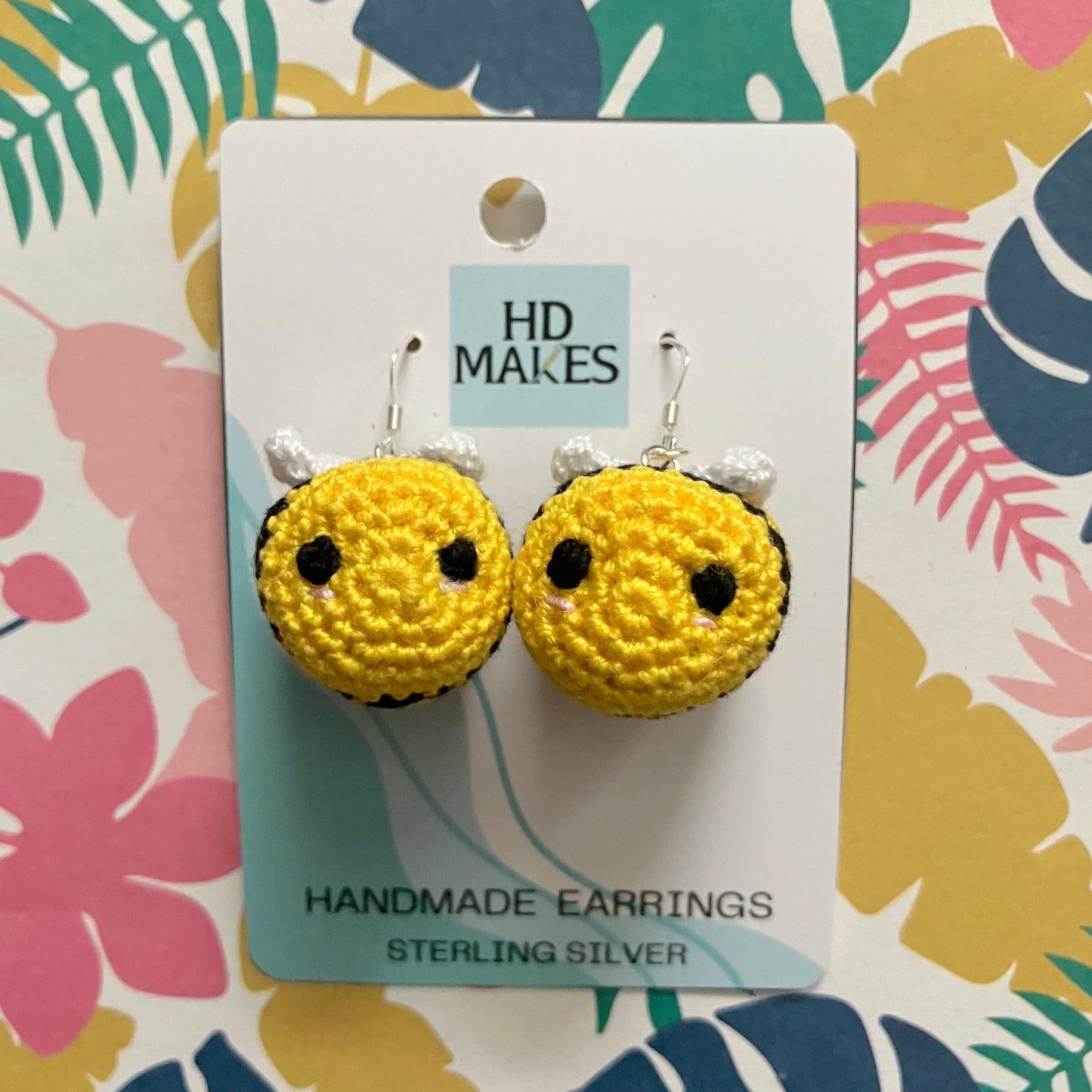 Bee Crochet Earrings