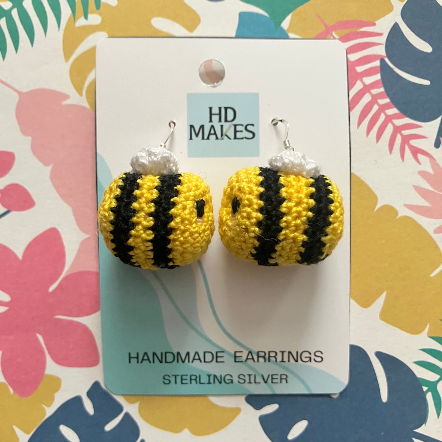 Bee Crochet Earrings