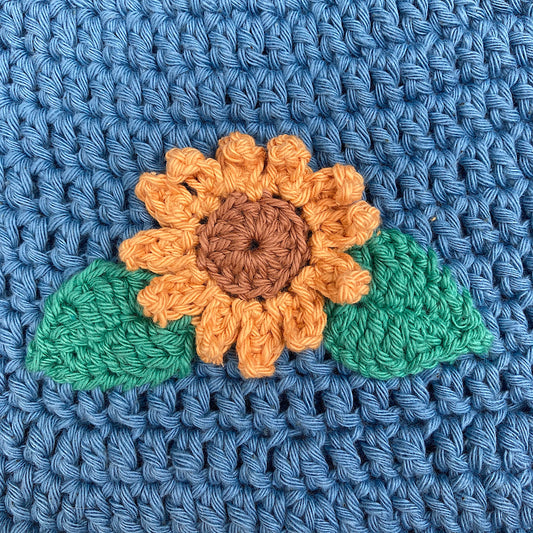 Sunflower Crochet Bucket Hat - Cotton Summer Hat