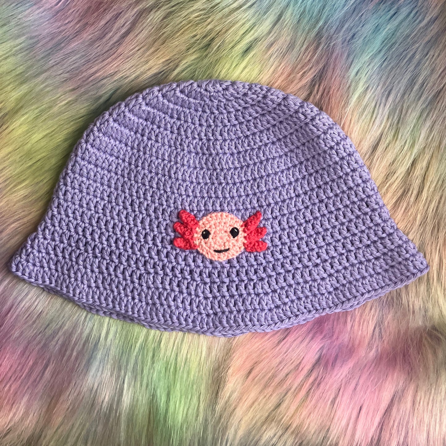 Axolotl Crochet Bucket Hat