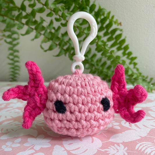 Axolotl Crochet Keyring