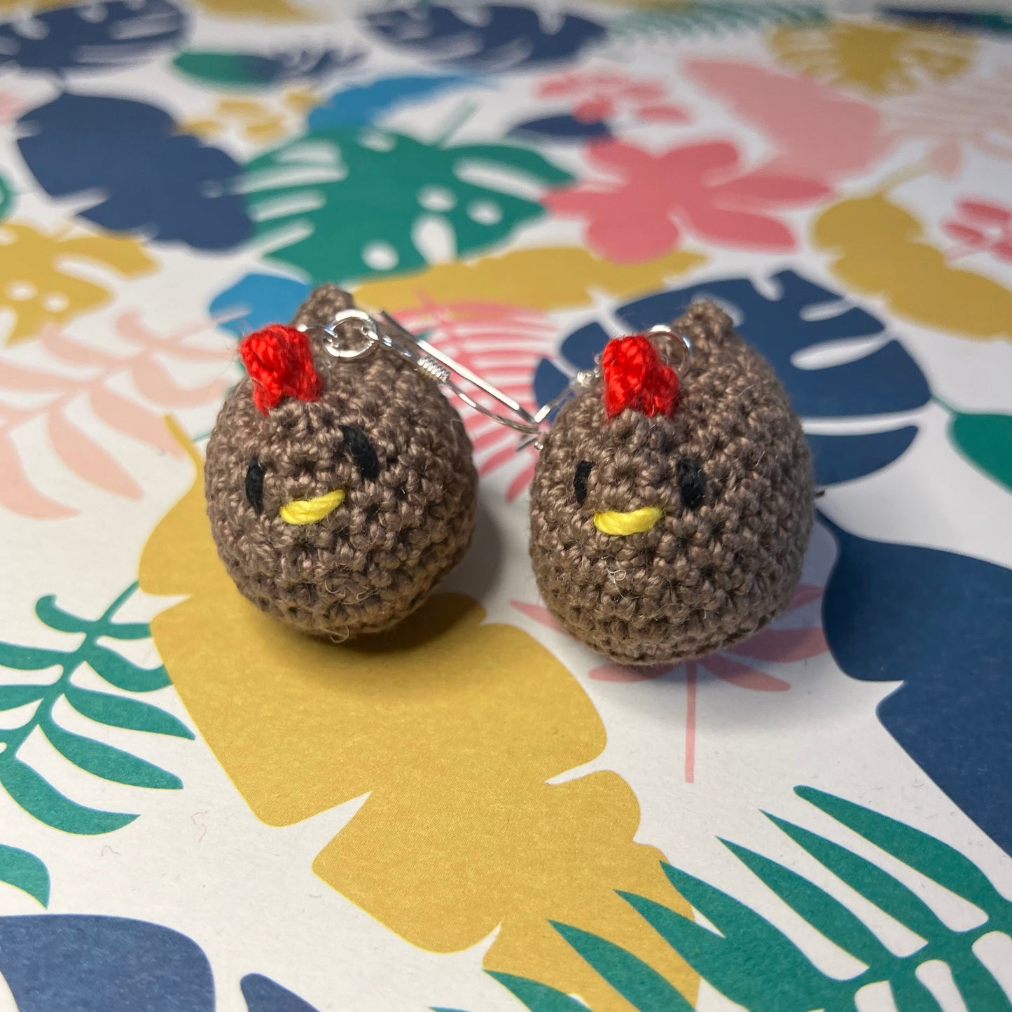 Chicken Crochet Earrings