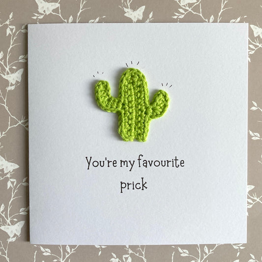 Cactus Crochet Card - Handmade Pun Card