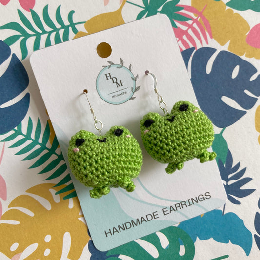 Frog Crochet Earrings