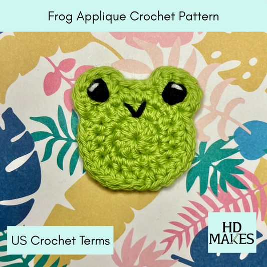 Digital Download Only - Frog Applique Crochet Pattern - US Terms