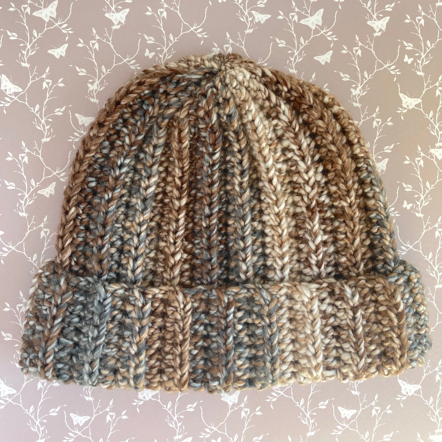 Ribbed Crochet Beanie - Multicolour Winter Hat