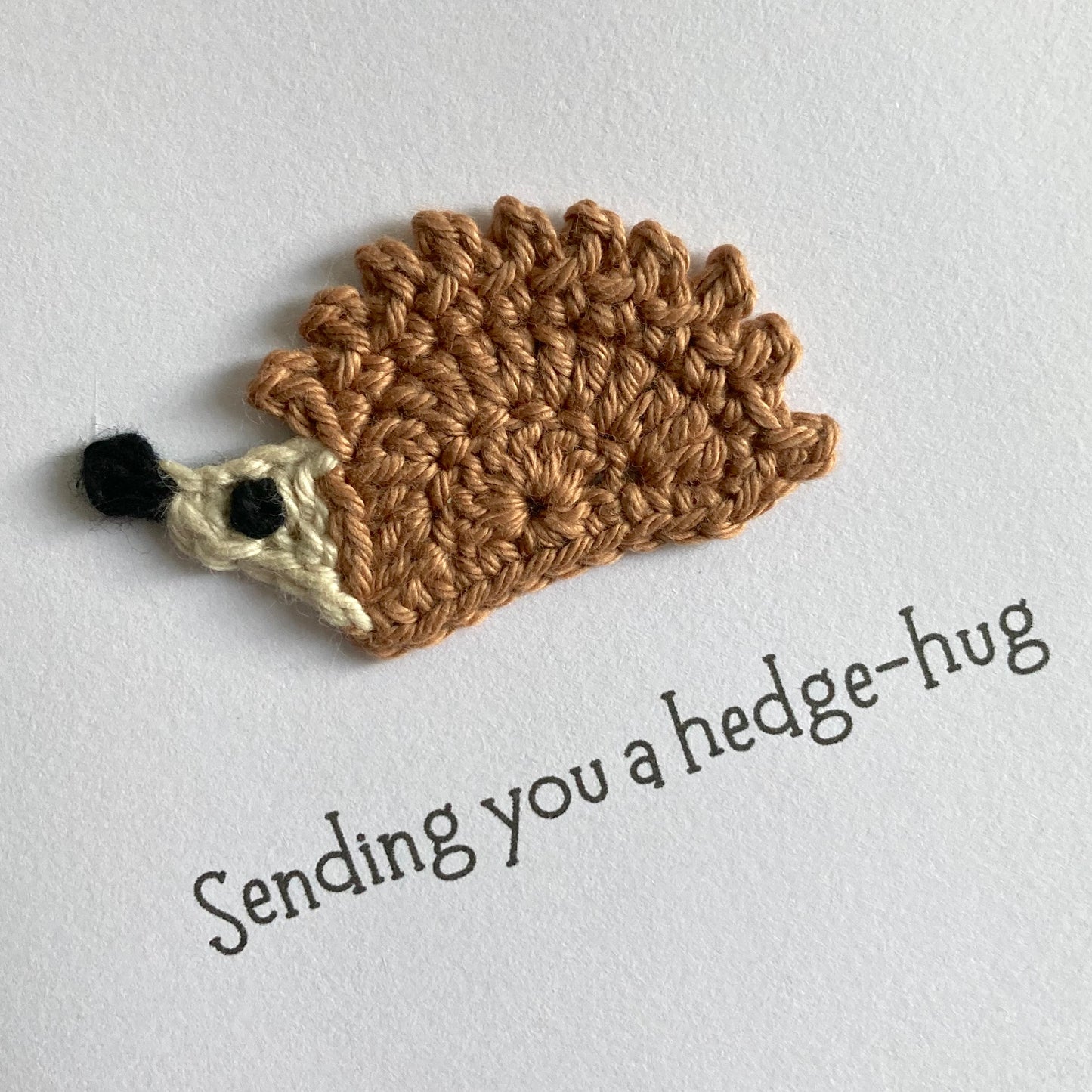 Hedgehog Crochet Card - Handmade Pun Card