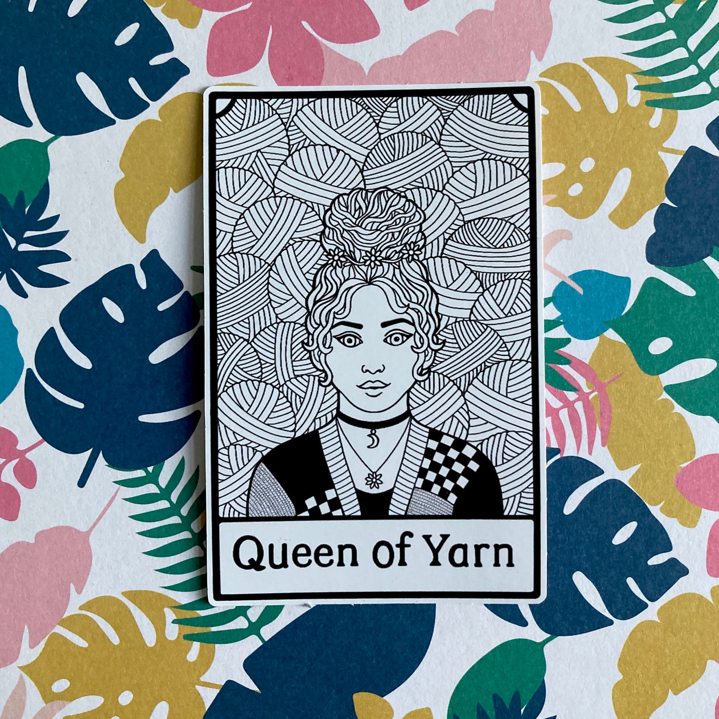 Queen of Yarn - Vinyl Sticker
