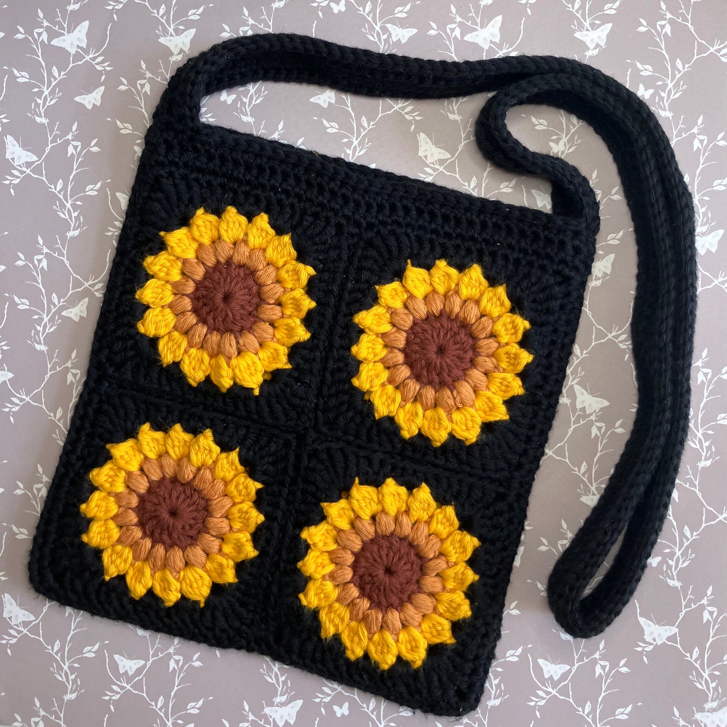 Sunflower Crochet Bag