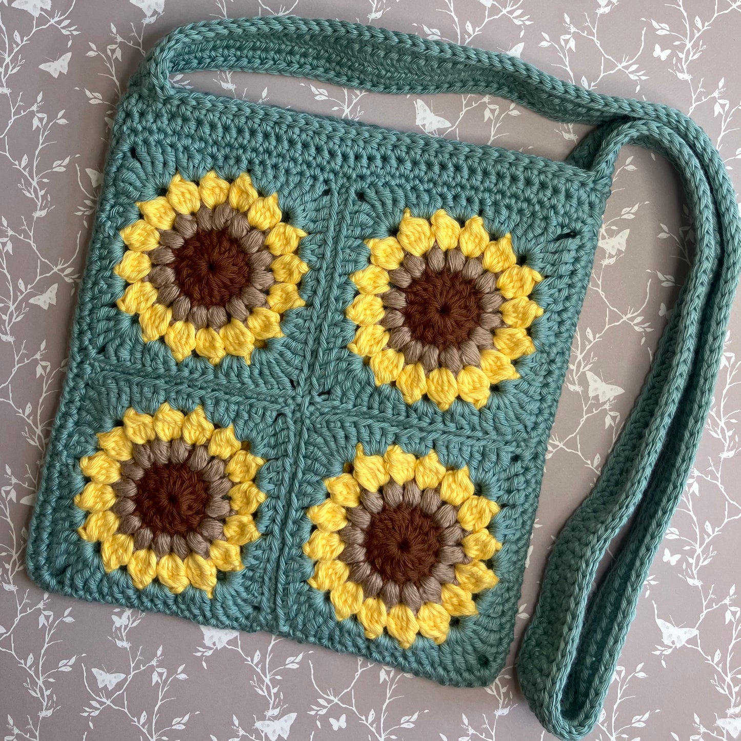 Sunflower Crochet Bag