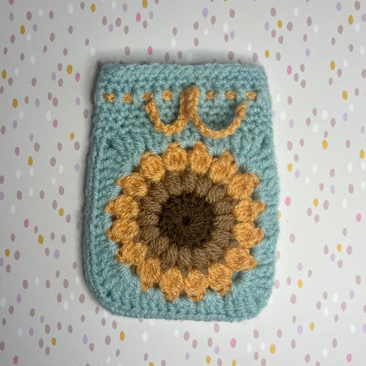 Sunflower Granny Square Pouch