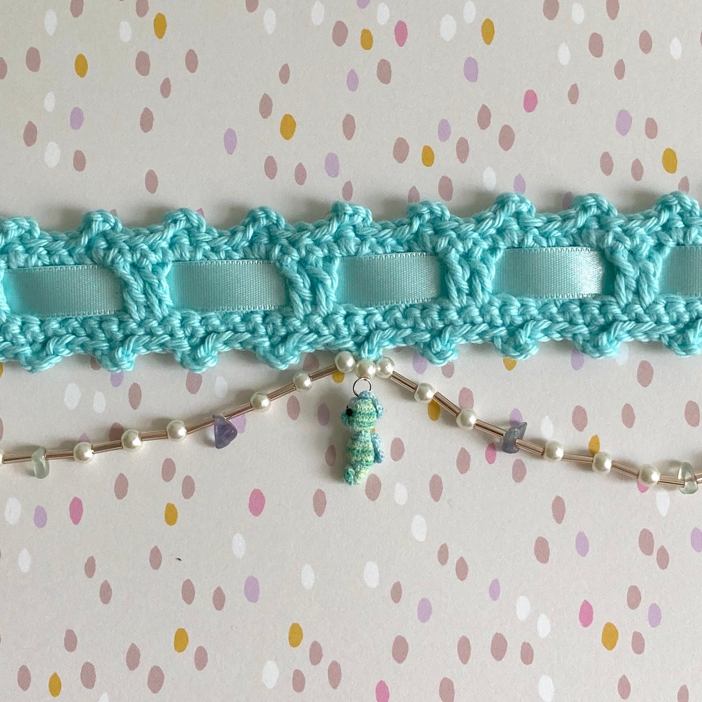 Seahorse Crochet Choker