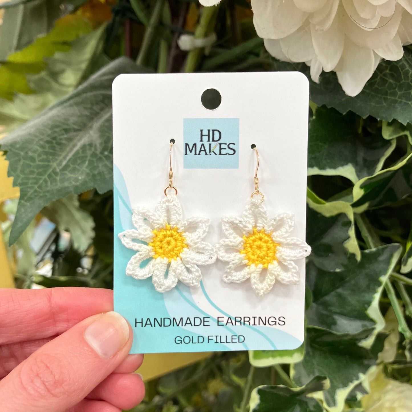 Daisy Crochet Earrings