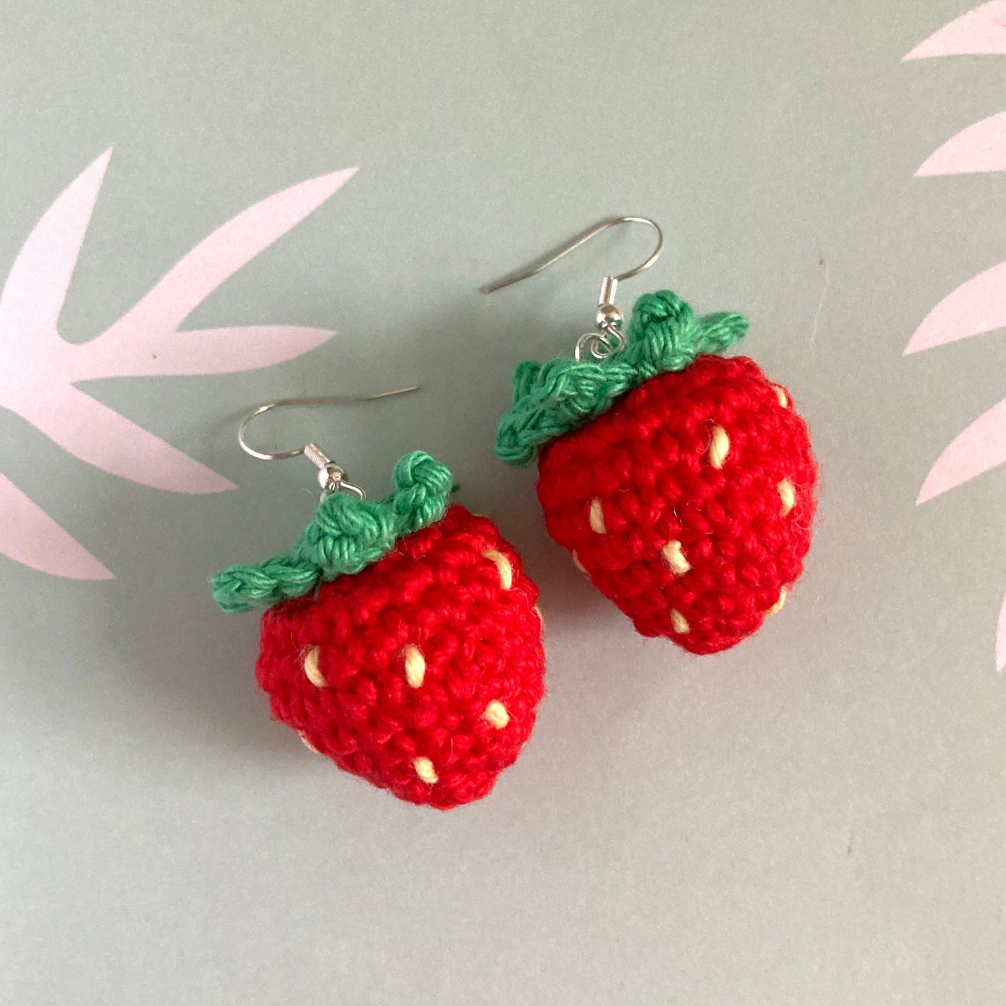 Strawberry Crochet Earrings
