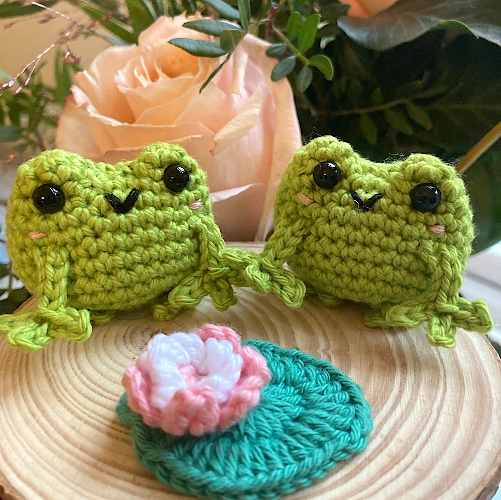 Frogs on a Log - Crochet Decoration