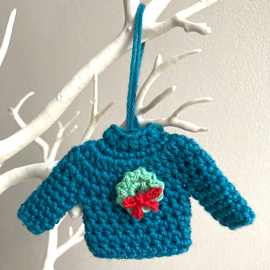 Clearance Christmas Crochet Decoration - Christmas Jumper